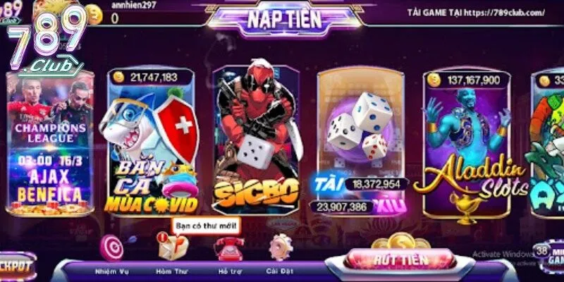 Casino & Bắn Cá 789Club là hai sảnh giải trí hấp dẫn, lôi cuốn người chơi
