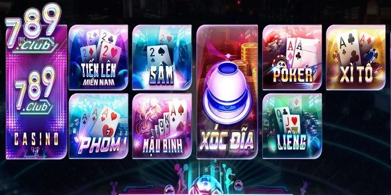 Sảnh game bài đổi thưởng là nơi hội tụ của những trò chơi trí tuệ kinh điển
