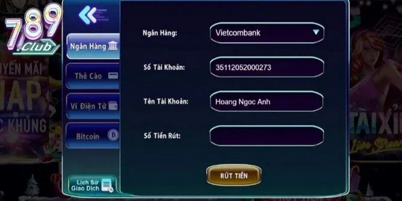 Các bước rút tiền 789Club an toàn chỉ với 4 bước 